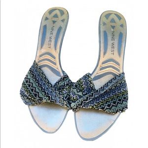 NINE WEST KITTEN HEEL MULES